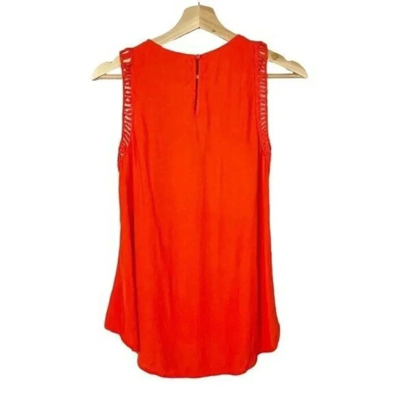 Boutique Pomelo Orange Crochet Bust Sleeveless Tank Top M - Picture 2 of 3
